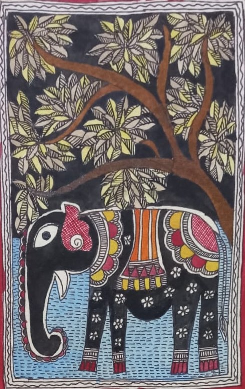 Elephant under the shade