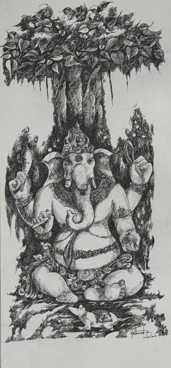 Ganesha Beneath the Wisdom Tree