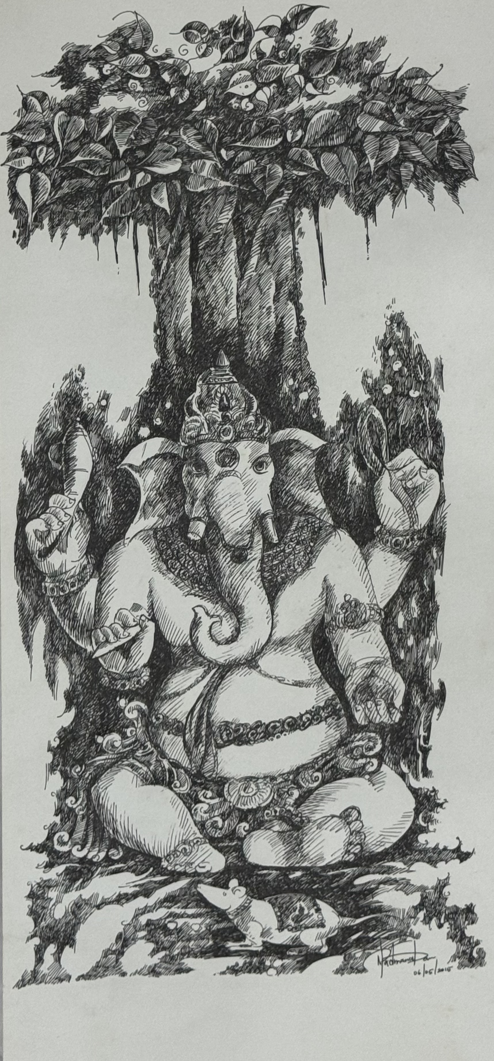 Ganesha Beneath the Wisdom Tree