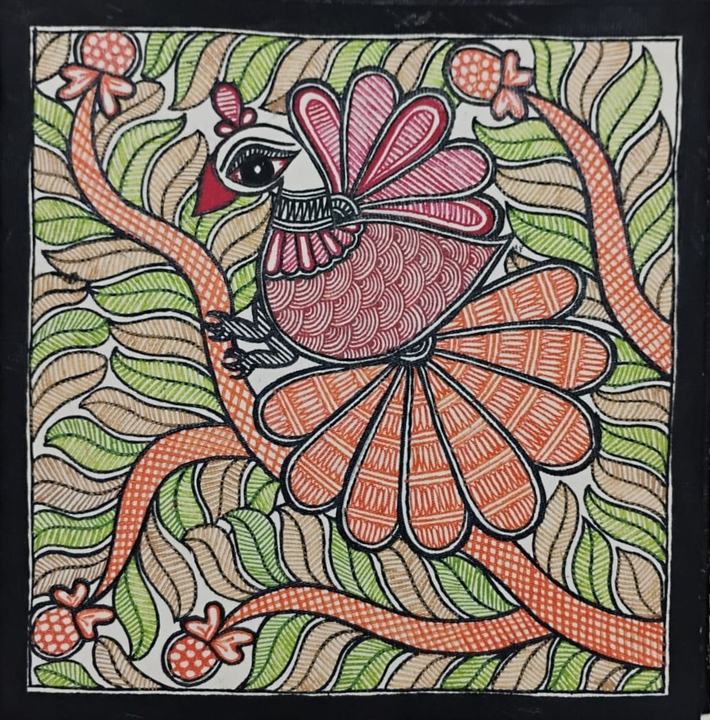 Peacock, Tree and Fruit