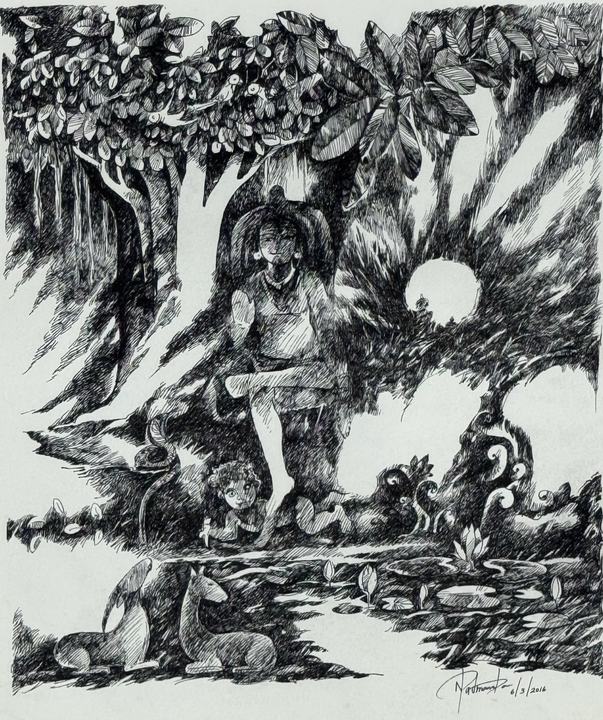 Shiva suppressing Ignorance
