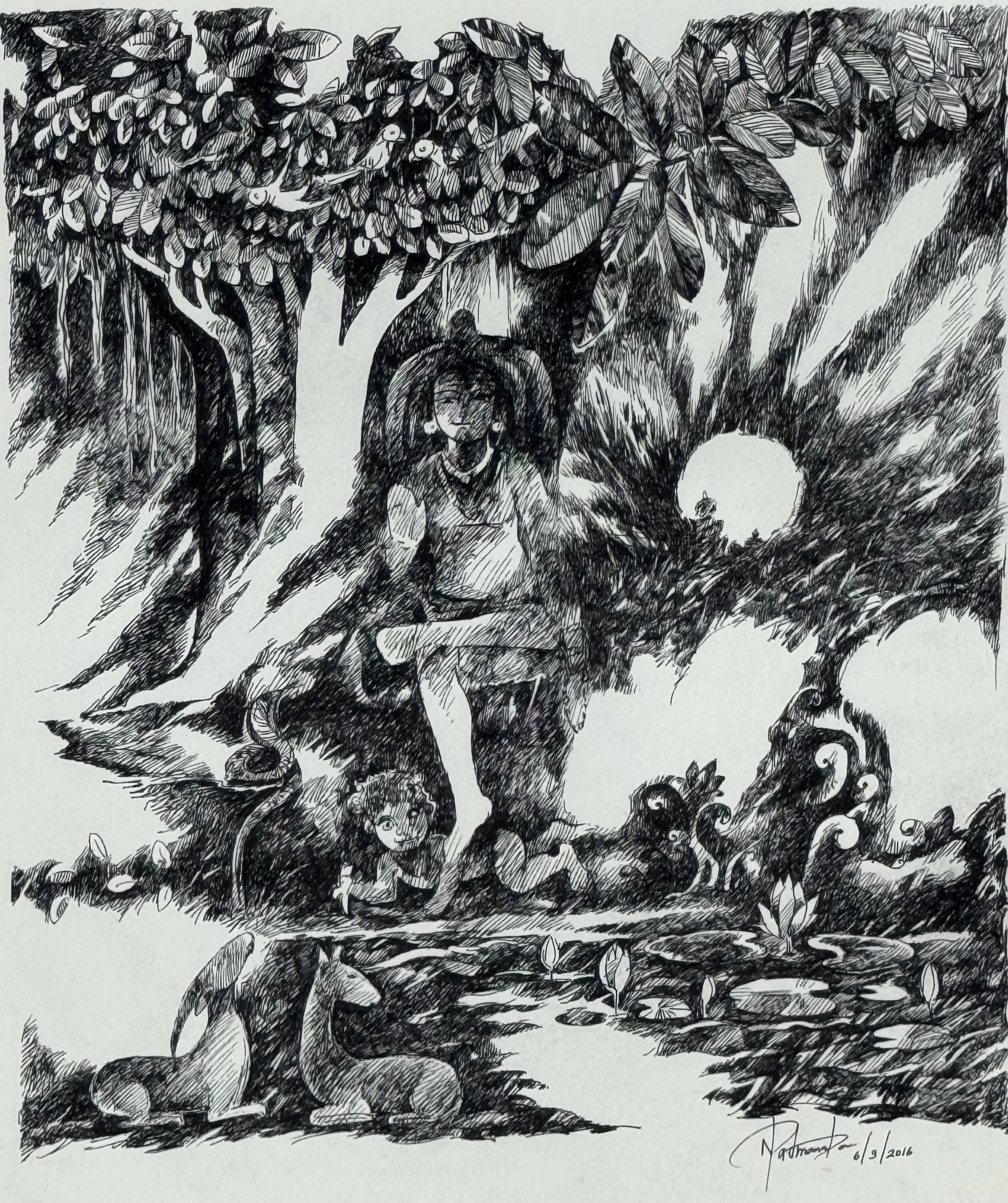 Shiva suppressing Ignorance