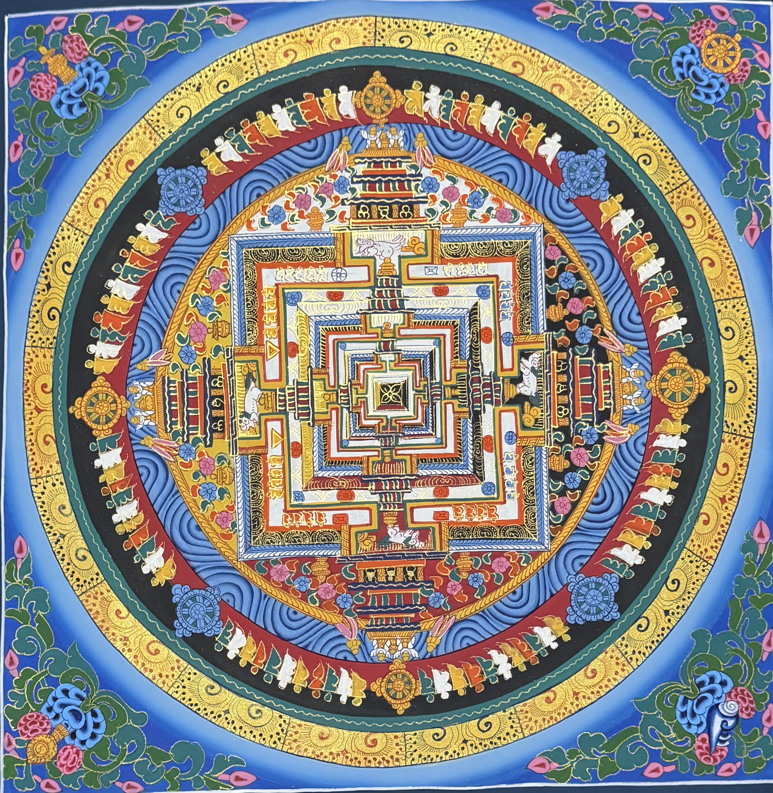 The Blue Kala Chakra Mandala -  Mandala of Tranquility